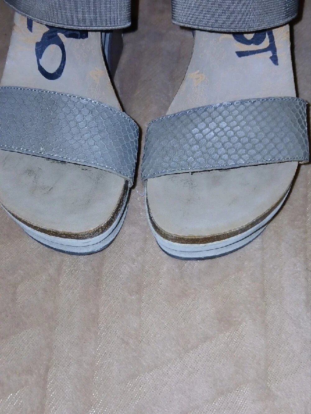 Womens OTBT Bushnell Brown Tan Suede Wedge Platform Wedge Strappy Sandals Sz:6.5